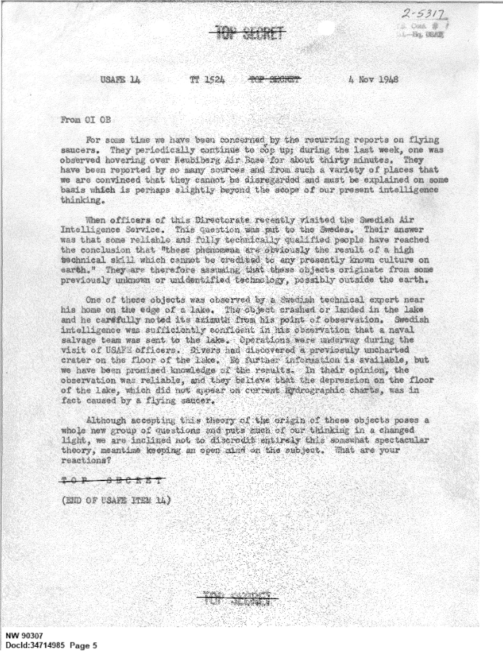 09 1948 1955 USAFE Flying Saucer Report Page Map