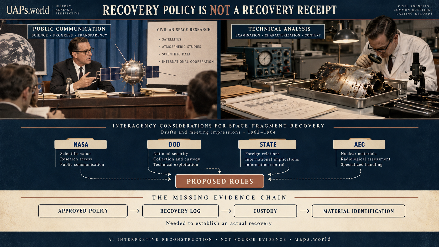 C137 Space Fragment Recovery Policy and the NASA Cover Memo