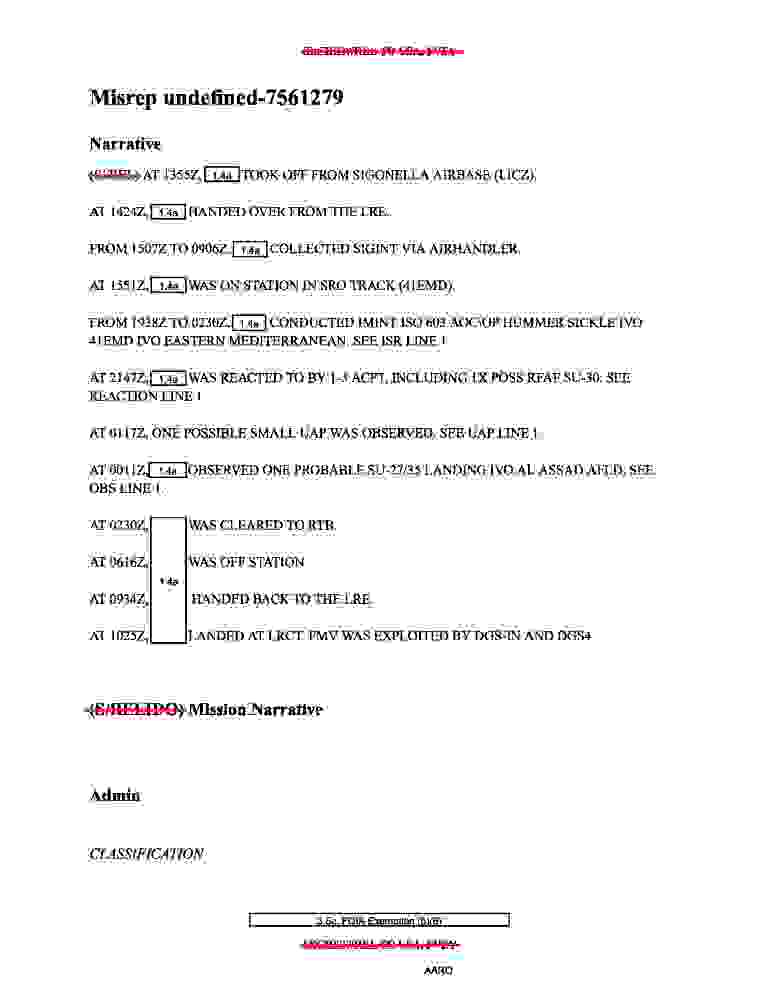 DOW-UAP-PR021, Unresolved UAP Report, Iraq, May 2022