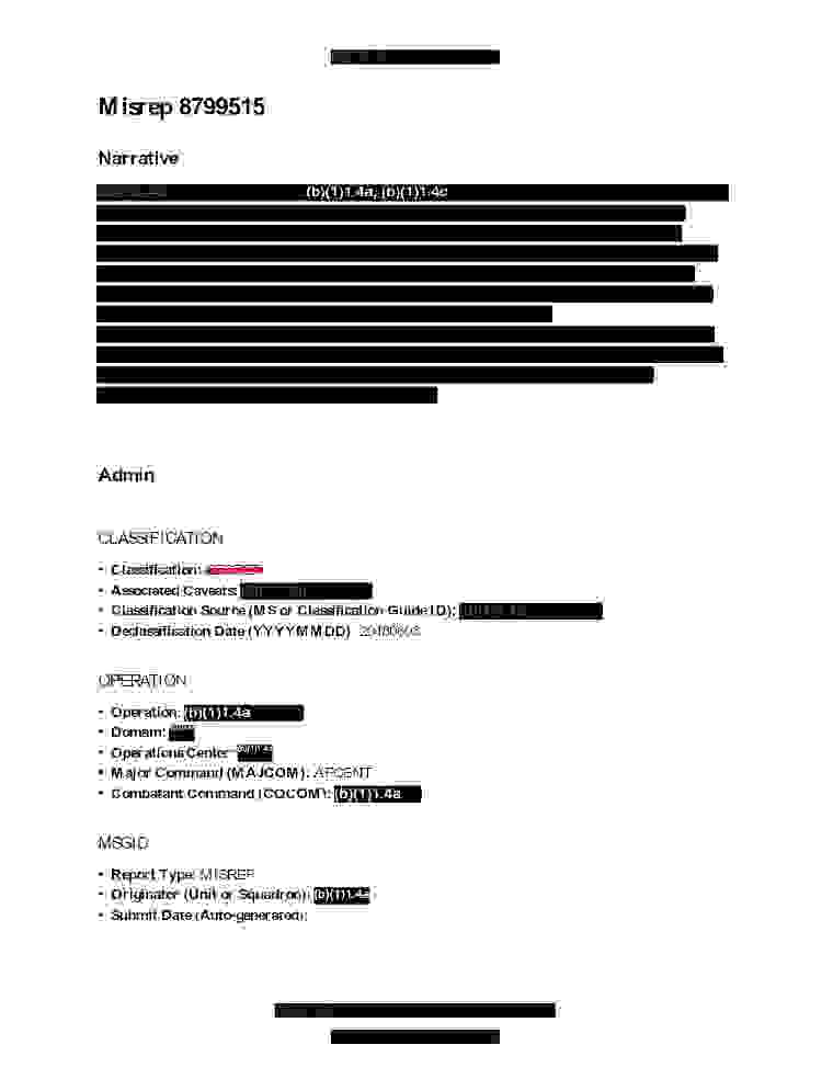 DOW-UAP-D003, Mission Report, Arabian Gulf, 2020