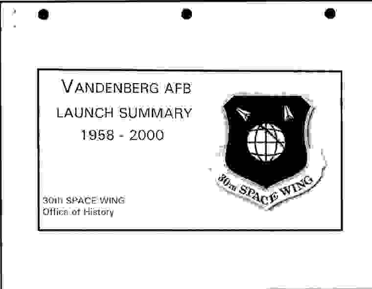 DOW-UAP-D049, Launch Summary, Vandenberg AFB, 2000