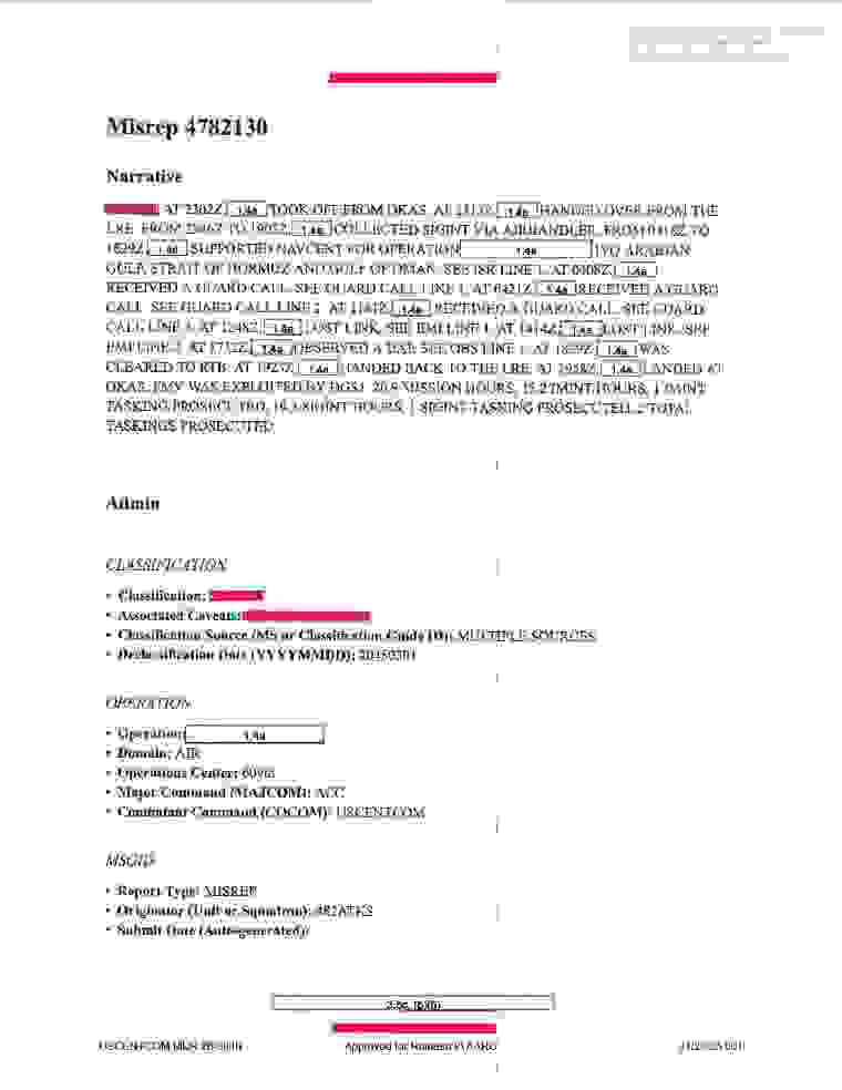 DOW-UAP-D062, Mission Report, Strait of Hormuz, September 2020