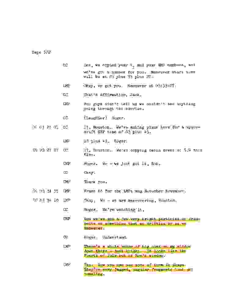 NASA-UAP-D002, Apollo 17 Transcript, 1972