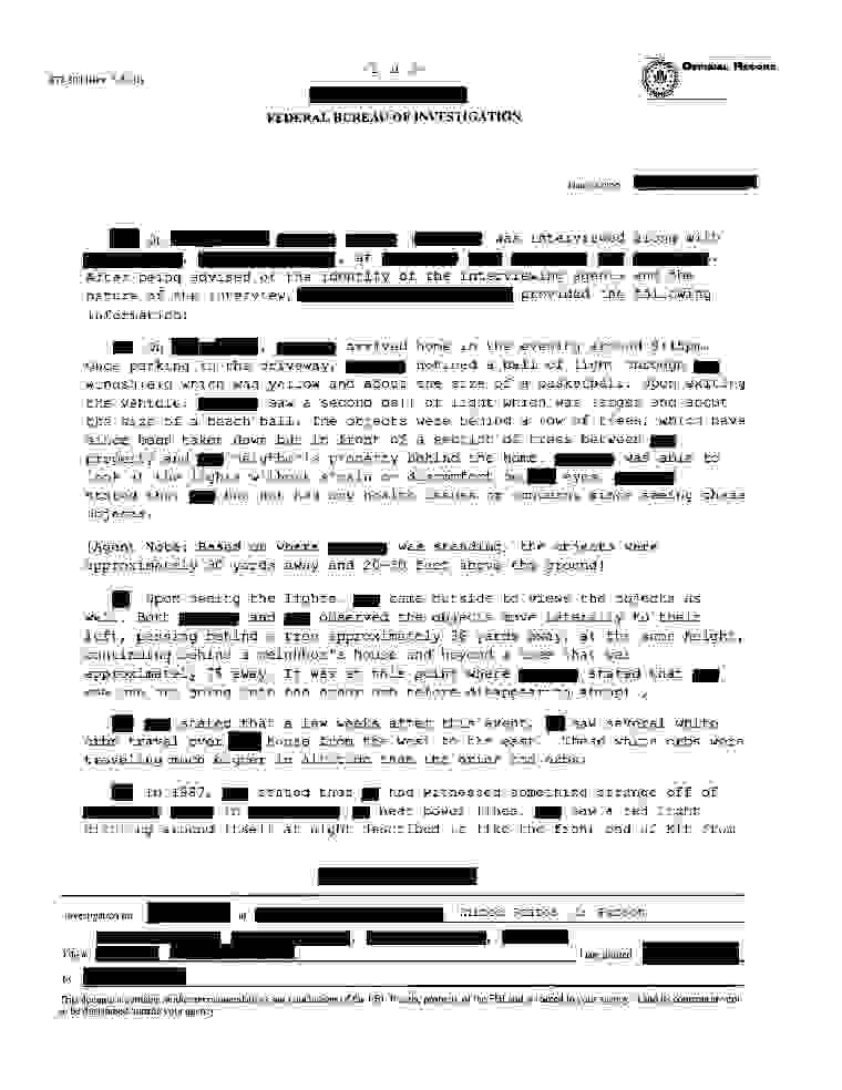 FBI-UAP-D010, FD-302-71, “Northeastern Orb Sighting,” 2026