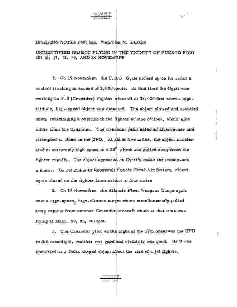 CIA-UAP-D023, Briefing Notes for Mr. Walter Elder