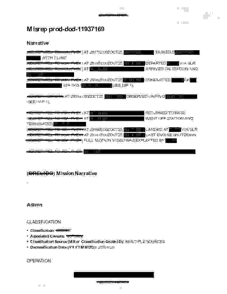 DOW-UAP-D107, Mission Report, Middle East, 2025
