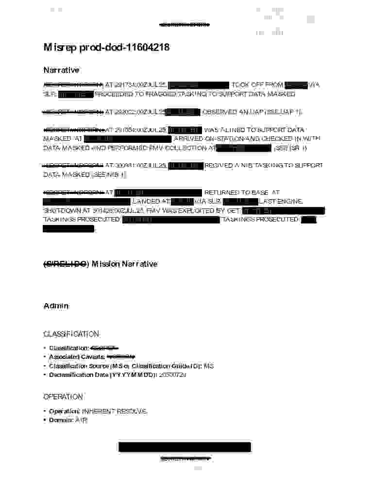 DOW-UAP-D108, Mission Report, Middle East, 2025