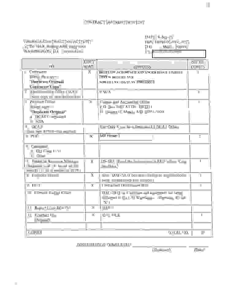 DOW-UAP-D112, AAWSAP Contract Modification P00001, September 2009