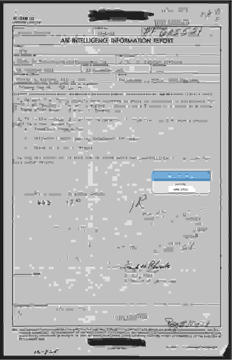 DOW-UAP-D160, Air Intelligence Information Report, Morocco, 1953
