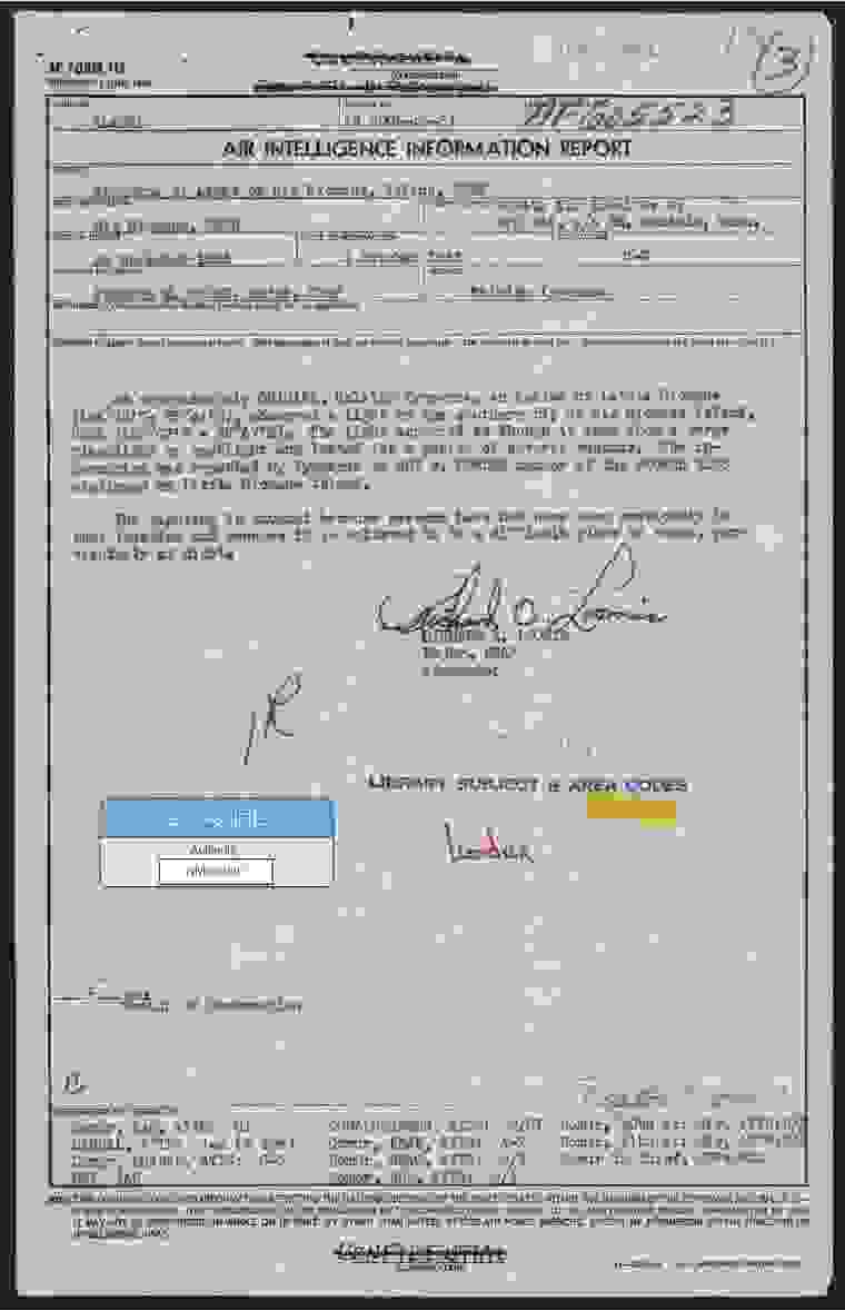 DOW-UAP-D161, Air Intelligence Information Report, Alaska, 1953