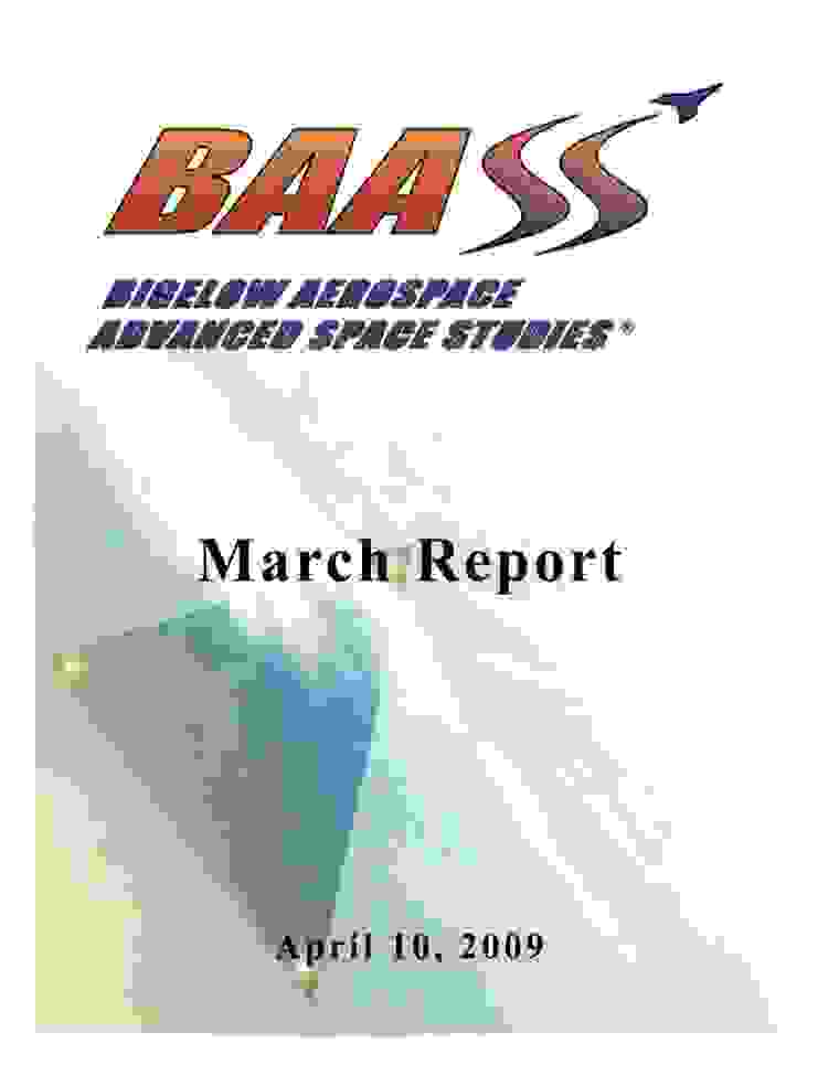 DOW-UAP-D169, BAASS Monthly Report, March 2009