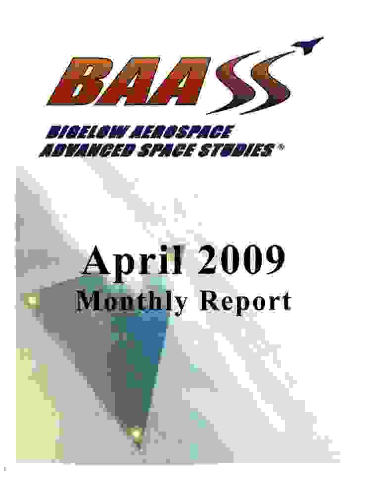 DOW-UAP-D170, BAASS Monthly Report, April 2009