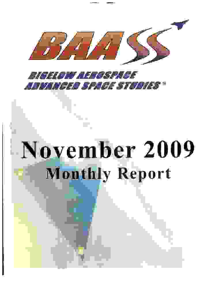 DOW-UAP-D173, BAASS Monthly Report, November 2009